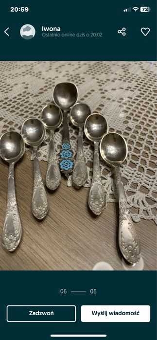 Łyżeczki posrebrzane + łyżeczka do cukru ZSRR