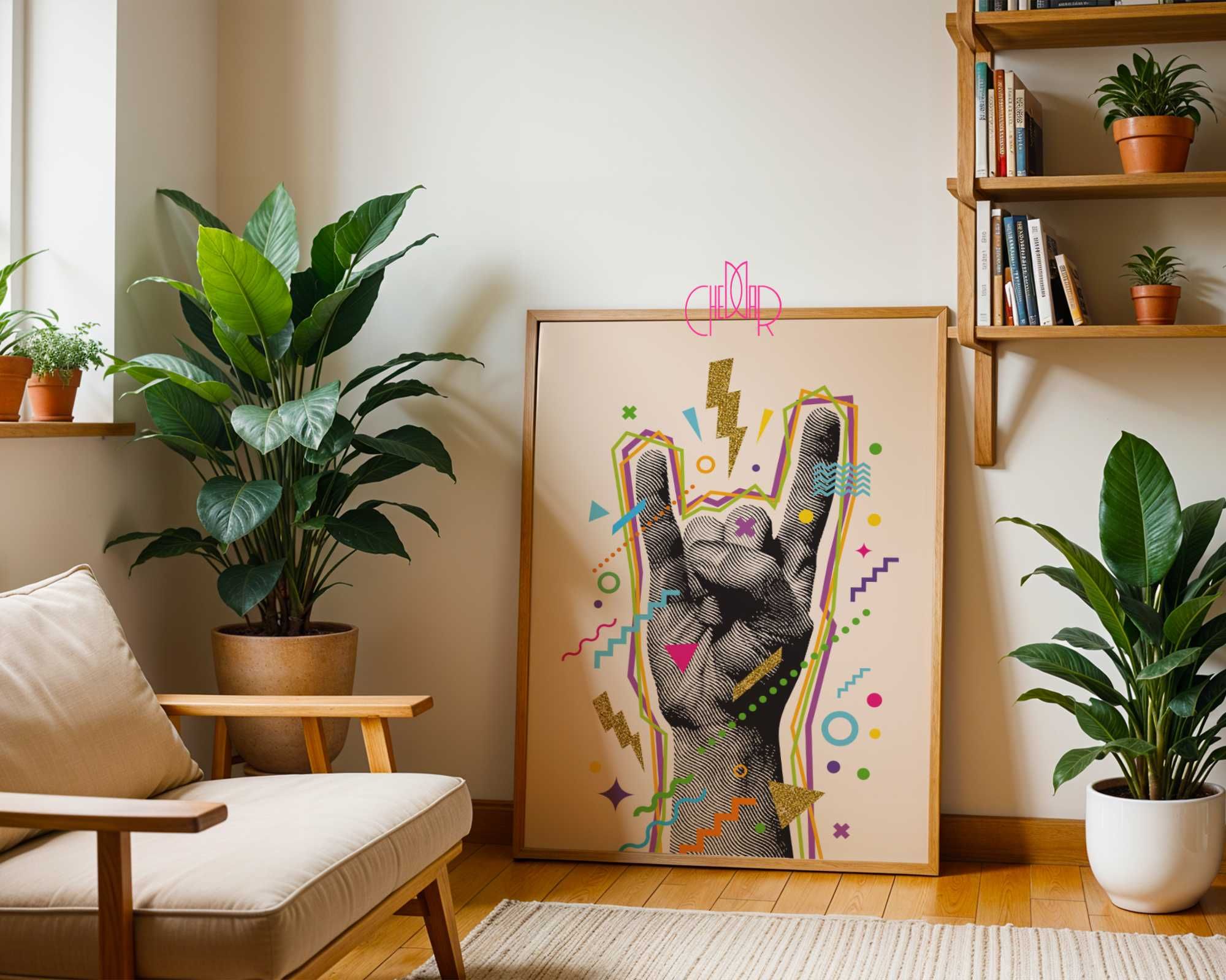 Plakat Peace & Love, Rock & Roll