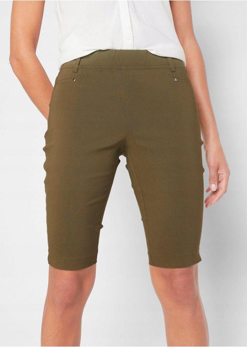 B.P.C krótkie spodenki elastyczne khaki r.38