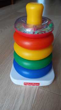 Piramida z kółek Fisher price stan zabawki bdb