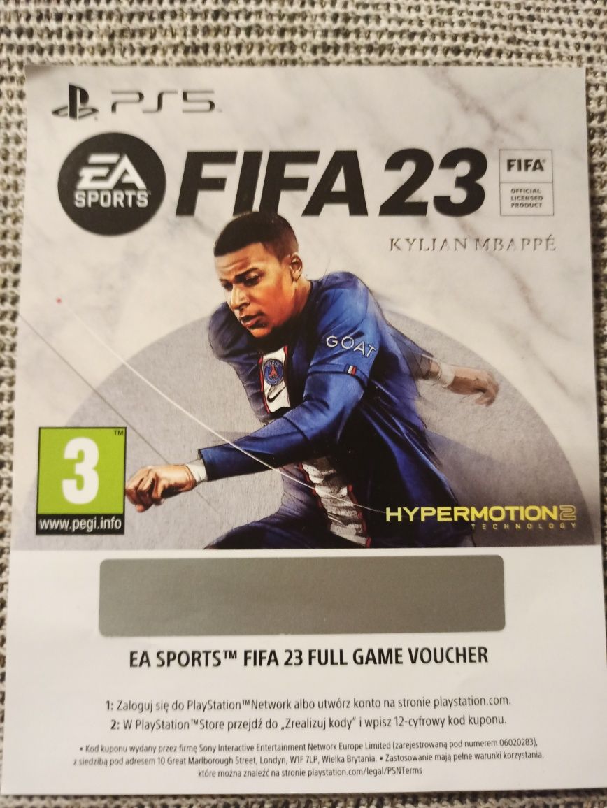 PS5 FIFA23 voucher PlayStation 5 full game
Fifa 23