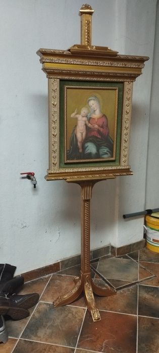 Quadro Virgem e o menino com/sem pedestal