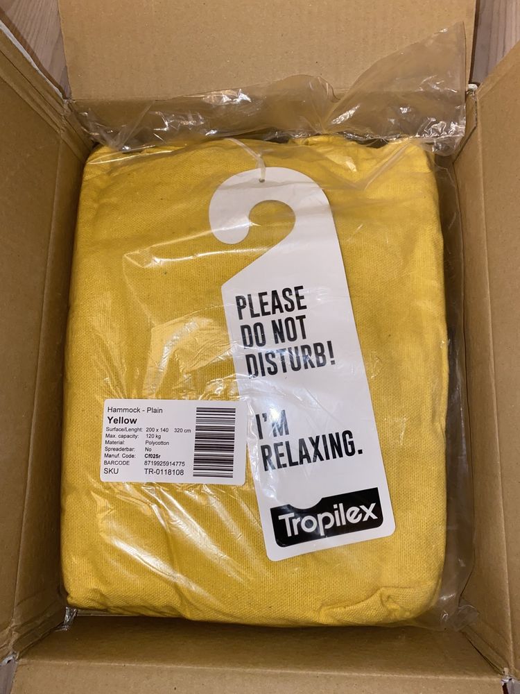 Hamak Tropilex ze stelażem pojedynczy Plain Yellow