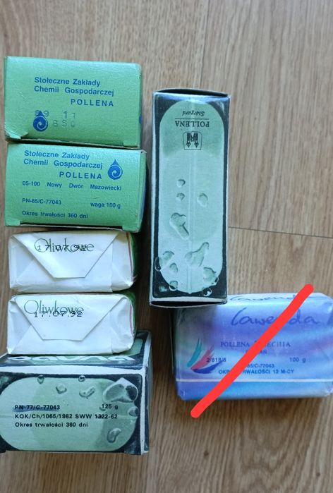 Mydło PRL Pollena monsun, oliwkowe i sauna