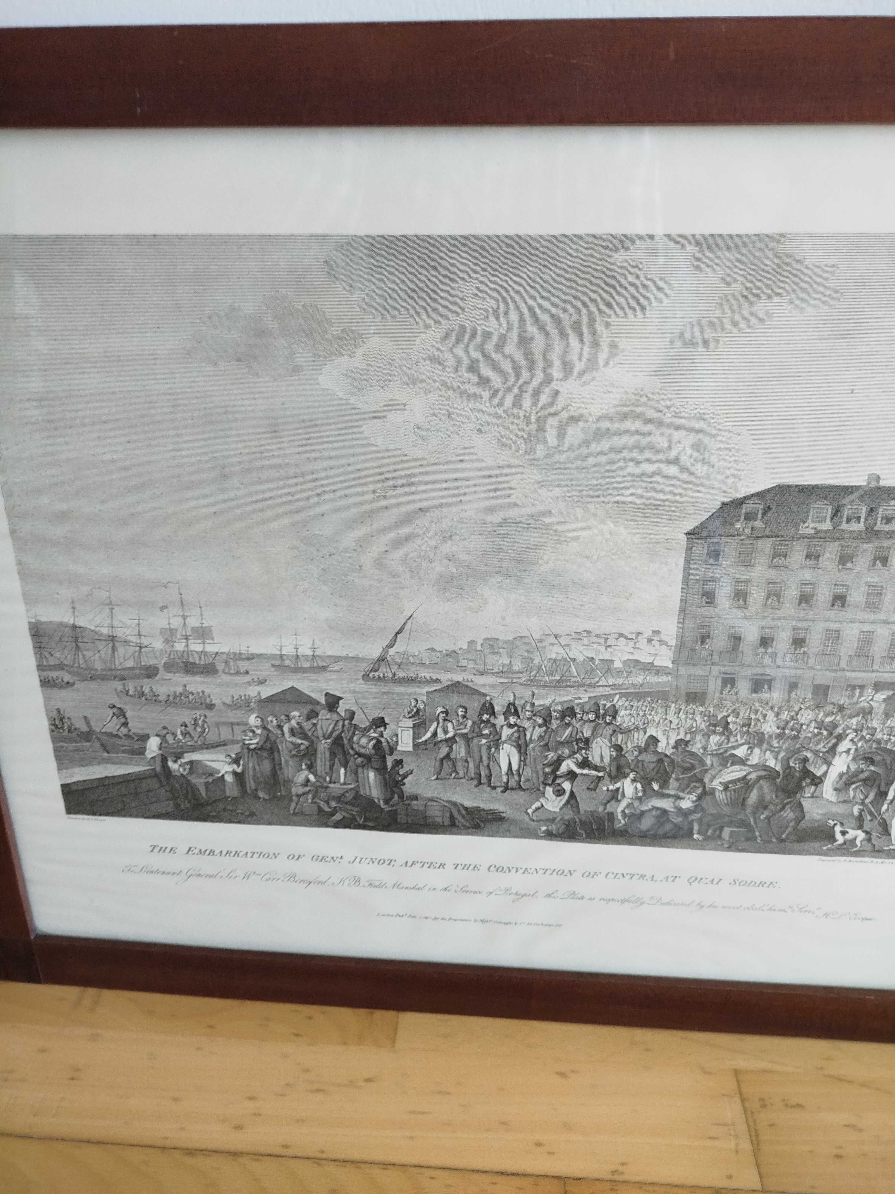 Quadro Antigo, com importante gravura