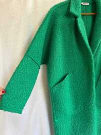 Пальто зелене бренд Depot 96 вовна, демісезонне пальто-кокон m, l