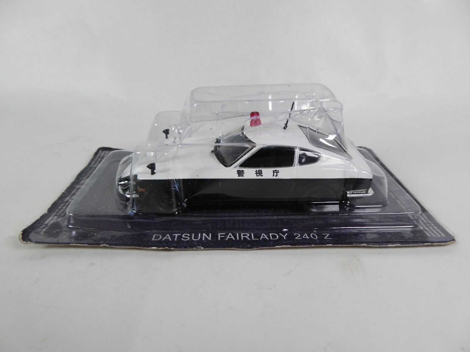 Datsun Fairlady 240 Z polícia branco e preto 1/43 Altaya Novo