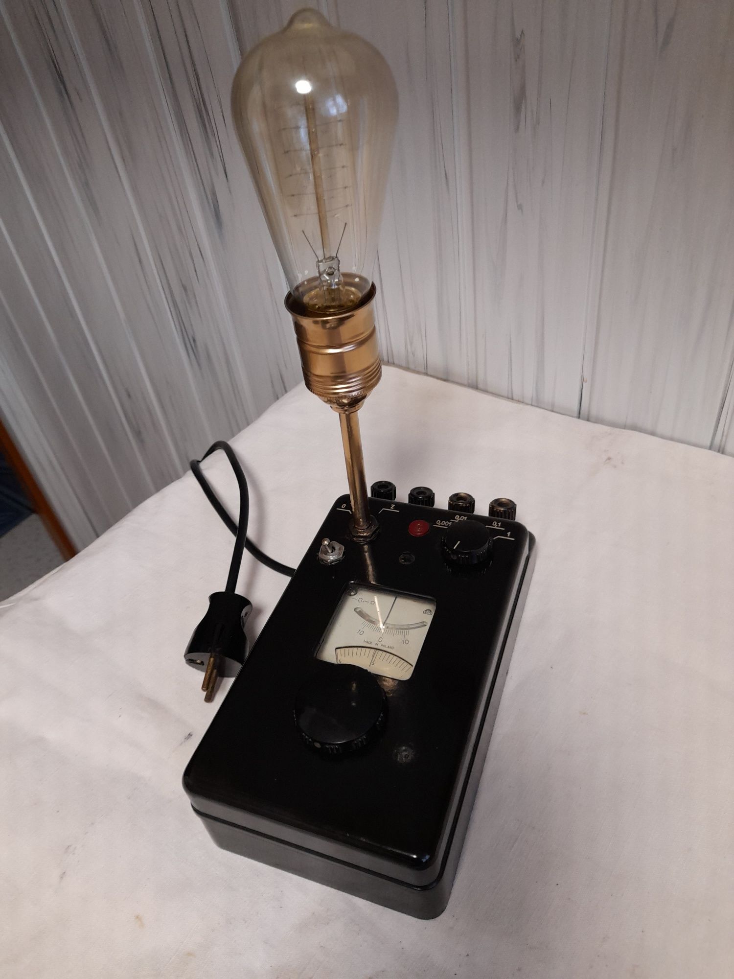 Lampa Edison  stary miernik  mostek  Thompsona  TMT  2 bakielit