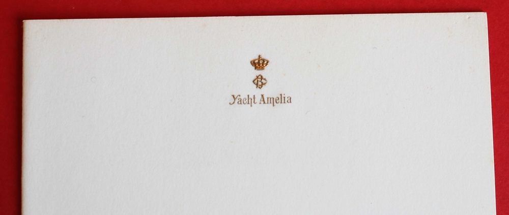 D. Carlos de Bragança, Yacht Amélia papel de carta timbrado