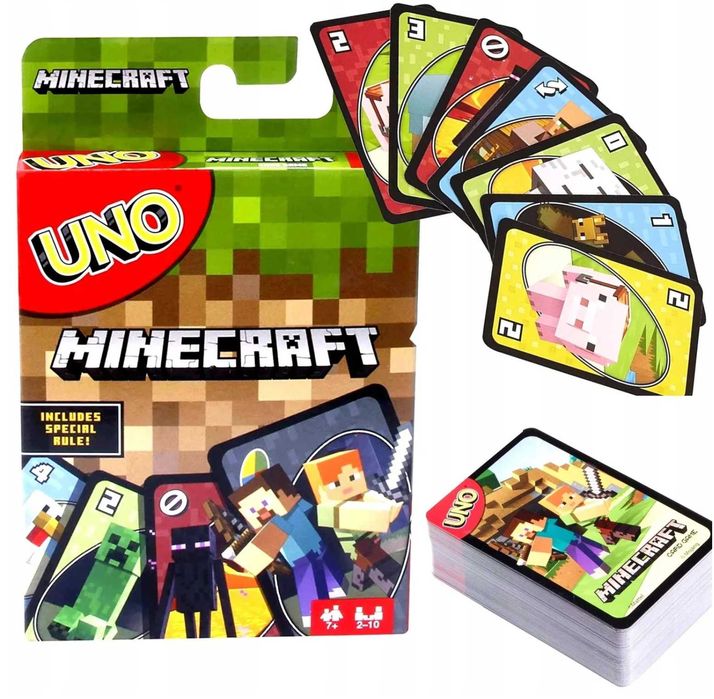 Karty do gry Uno Minecraft gra planszowa karciana rodzinna