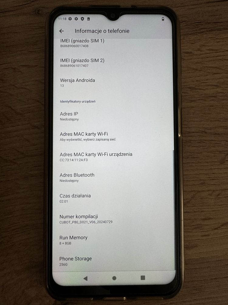 Smartfon Cubot P80 16/256 16GB RAM 256 ROM Android 13 Salon PL