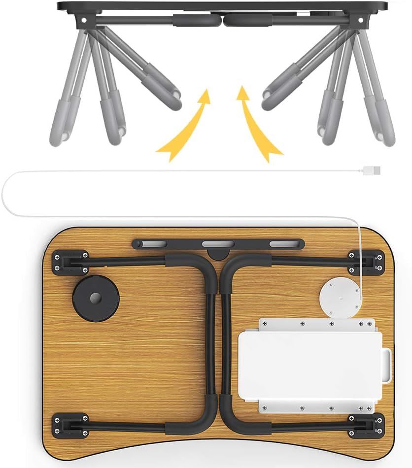 Stolik na laptopa 4 porty usb tablet szuflada uchwyt kubek