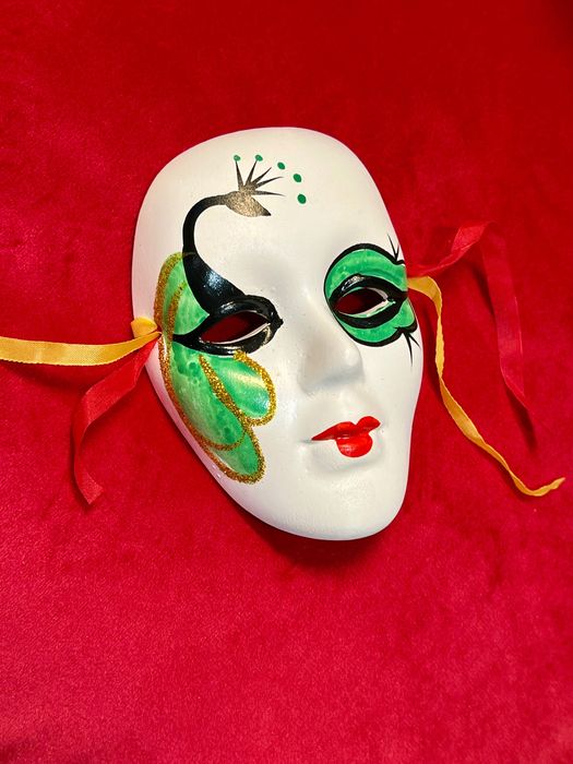 Maska Wenecka rękodzieło dekoracja vintage