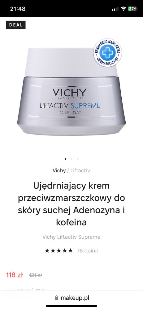 Vichy Liftactive Supreme + krem do twarzy