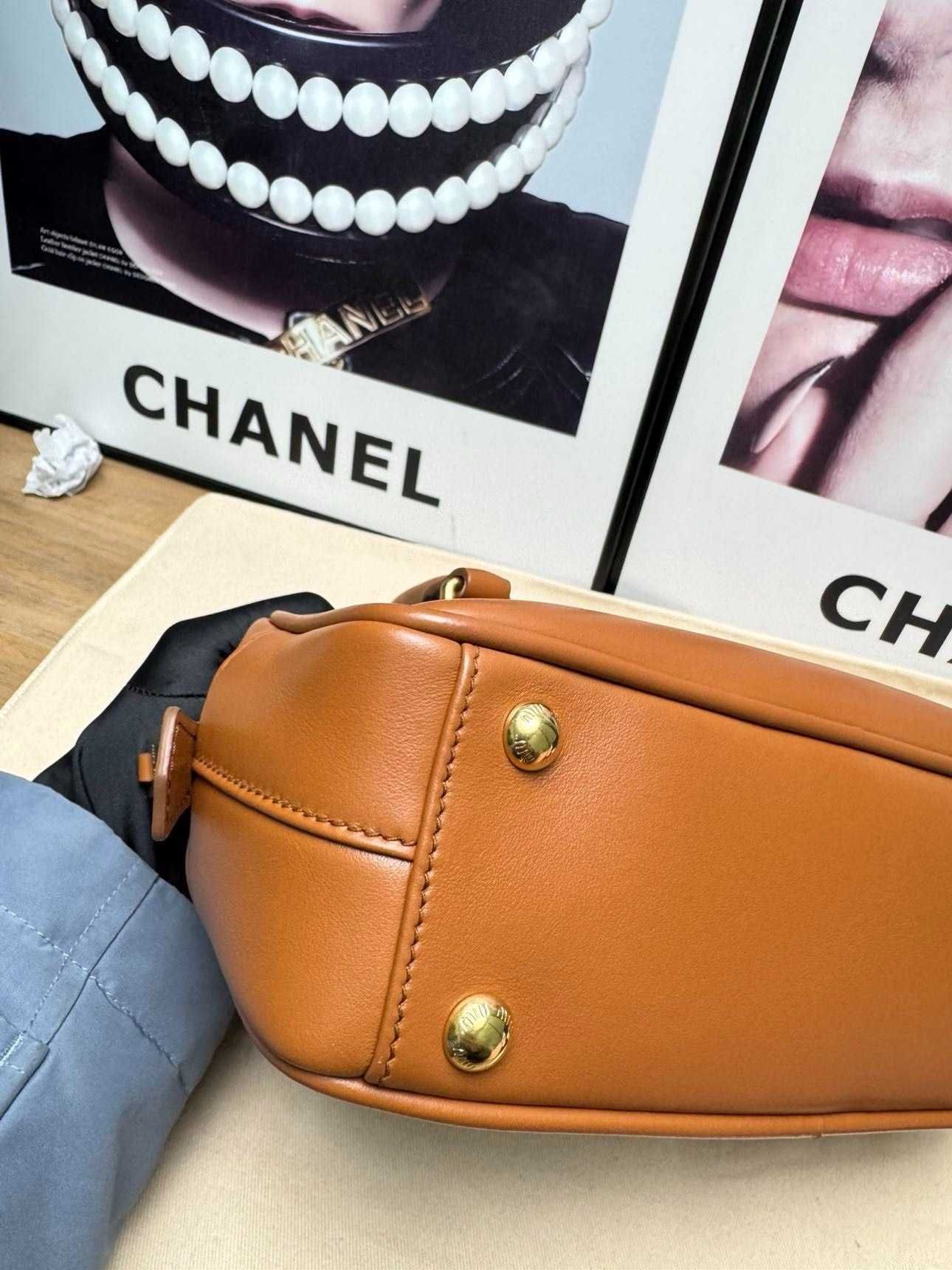 MiuMiu Brązowa Mała Torba Na Ramię Torebka Crossbody Trendy