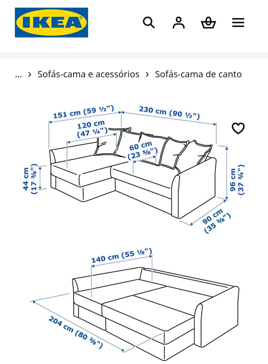 Sofá - cama Ikea