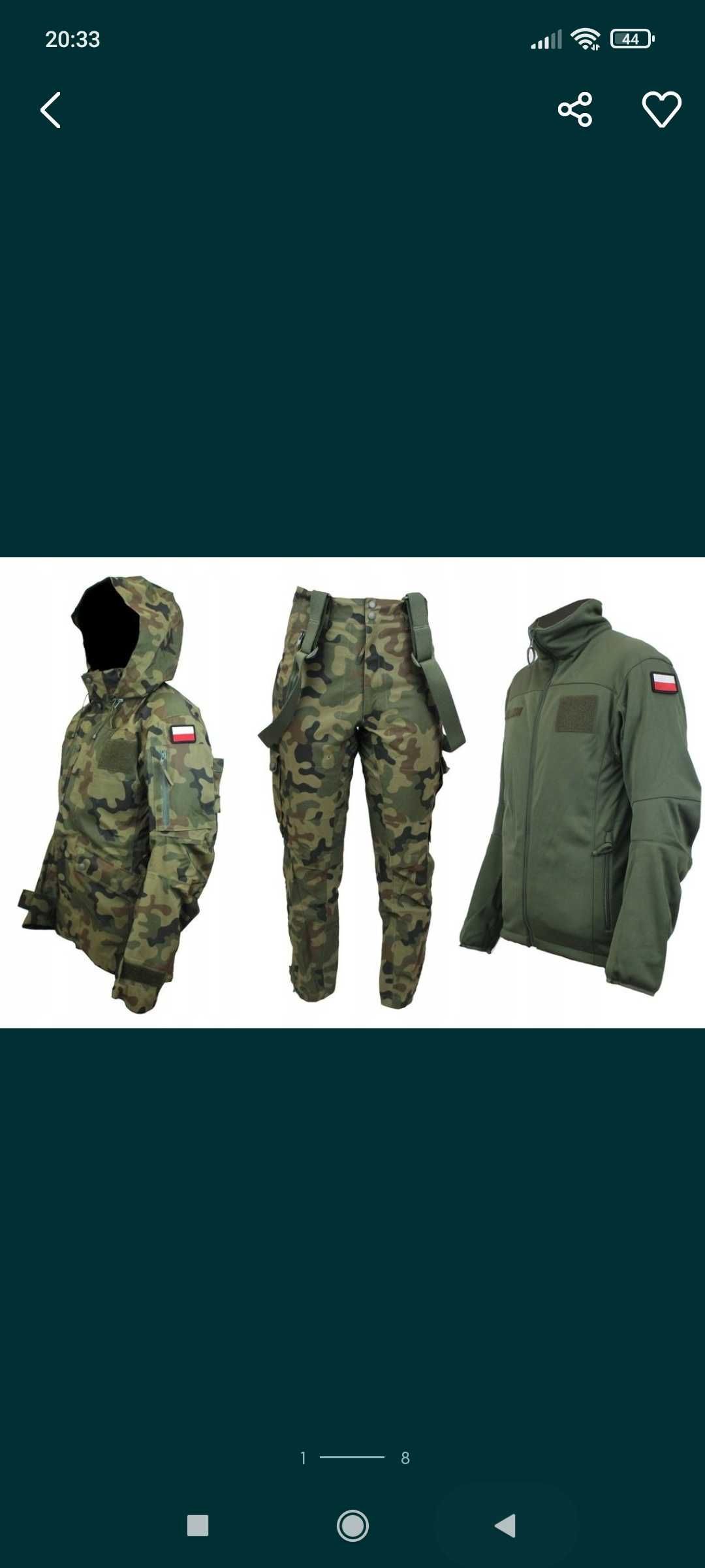 Ubranie ochronne Gore tex wojskowy kurtka wojskowa 128z m LXL m s xs