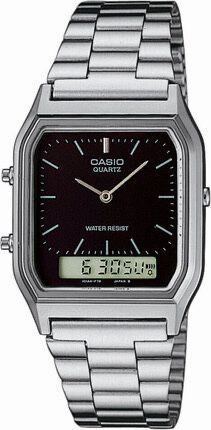 Годинник Касіо Casio AQ-230A-7B Чорні Різні кольори Ретро