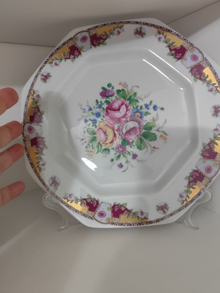 Bule e prato porcelana Vizavi