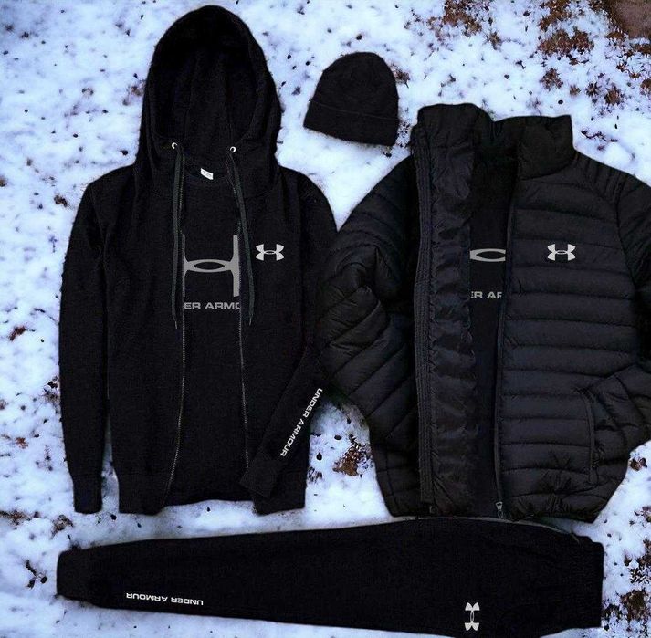 Зима фліс Under Armour Андер Армор костюм, футболка, шапка, куртка 5в1