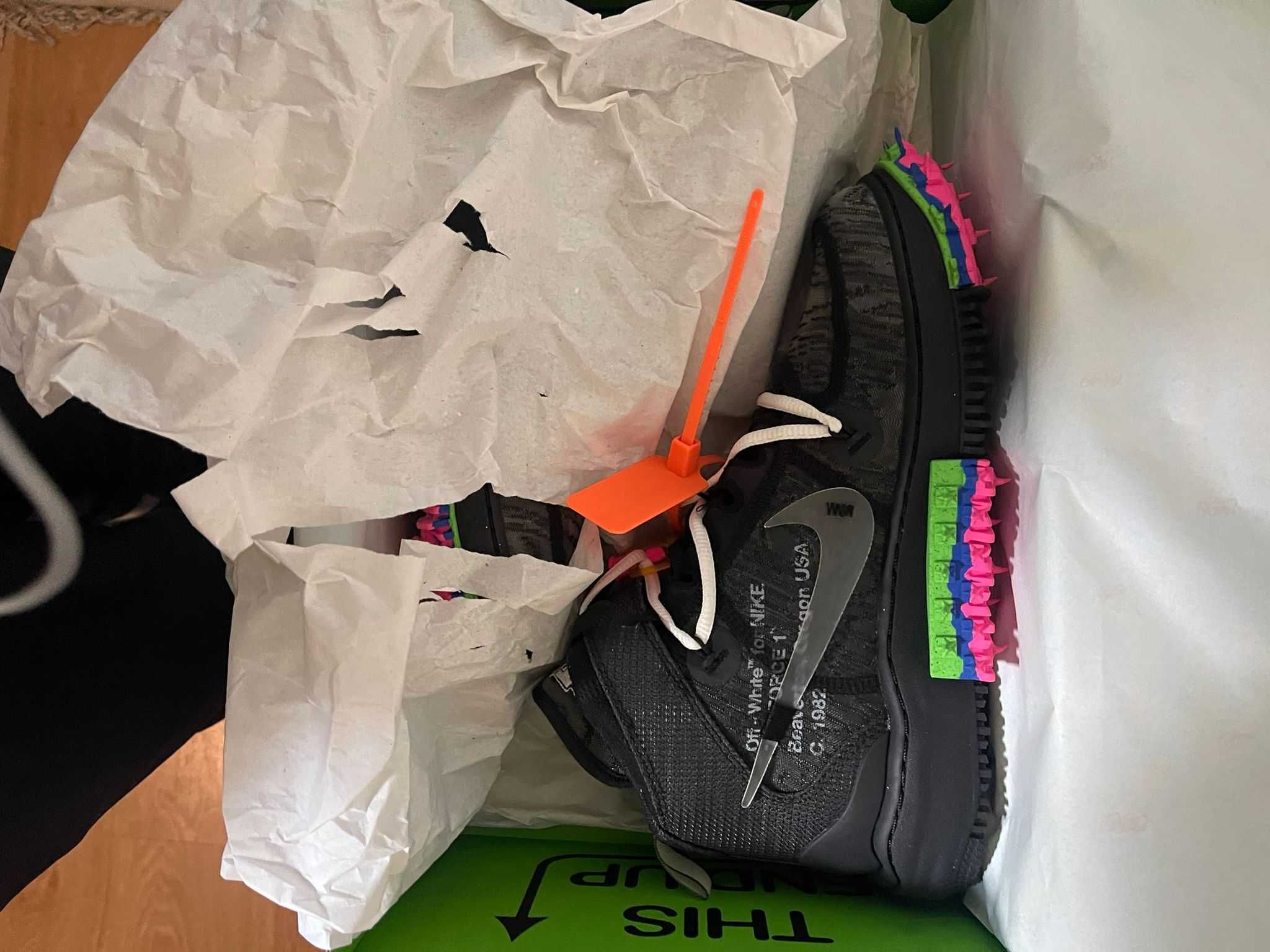 sapatilha air force 1 mid-off white original