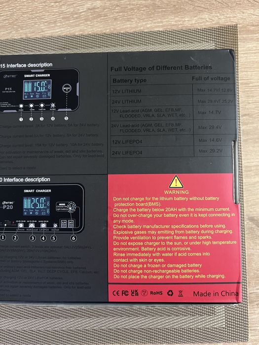 HTRC P20 зарядка на 20 А , кислотні , гелеві , літієві акумулятори