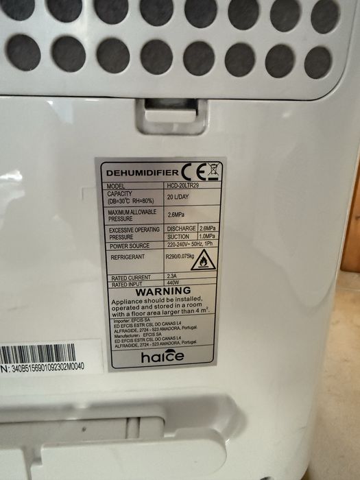Desumidificador Haice