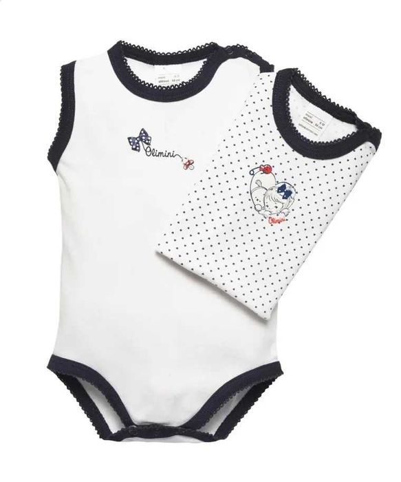 OLIMPIAS Komplet 2 szt Body niemowlęce bez rękawów roz. 62 NOWE