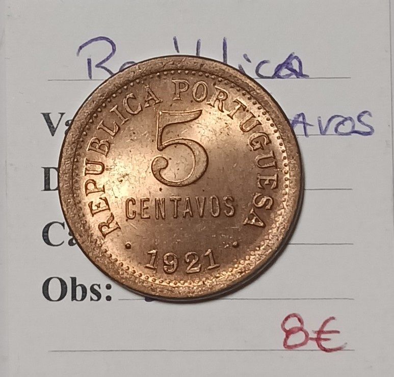 5 centavos 1921 soberba