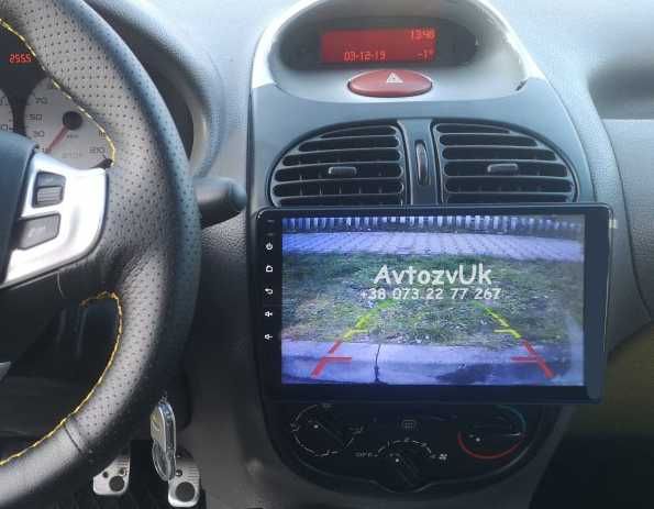 Магнитола PEUGEOT 206 Пежо 207 GPS TV USB 2 din дин CarPlay Android 14