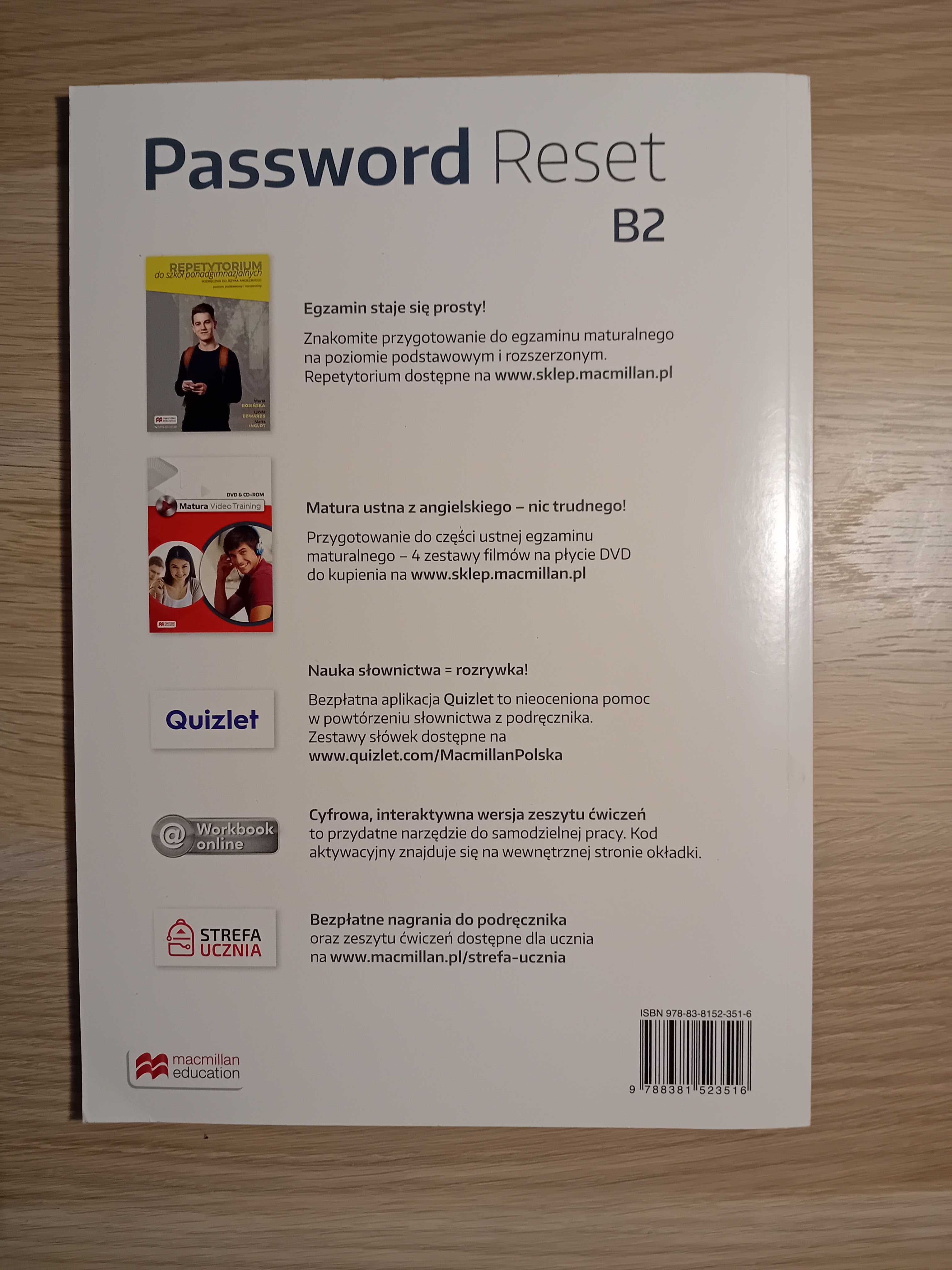 Ćwiczenia Password Reset poziom B2 nieużywane