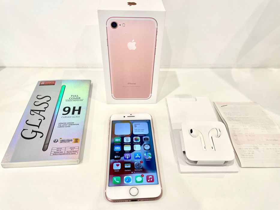 Iphone 7 128GB rose gold + capas