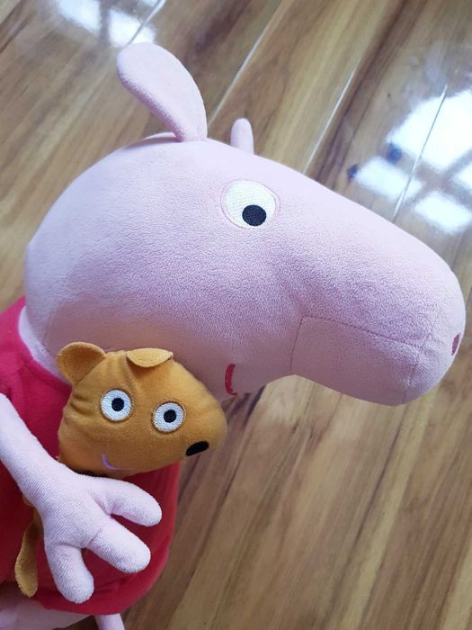 świnka Peppa z misiem Beanie Buddies Ty czerwona sukienka