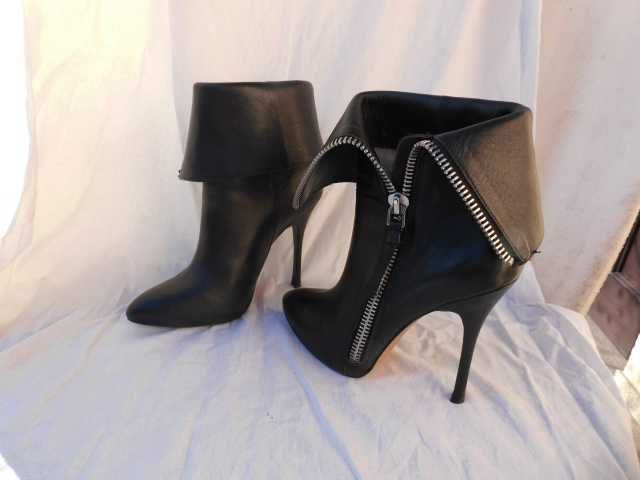 Jean Michael Cazabat vero cuoio skórzane botki szpilki 39