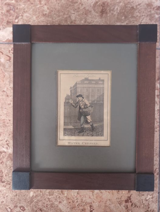 Gravura inglesa sec. XXI colorida à mão