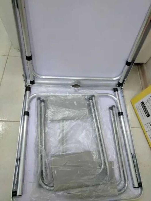 Стол алюминиевый усиленный раскладной для пикника + 4 стула, чемодан