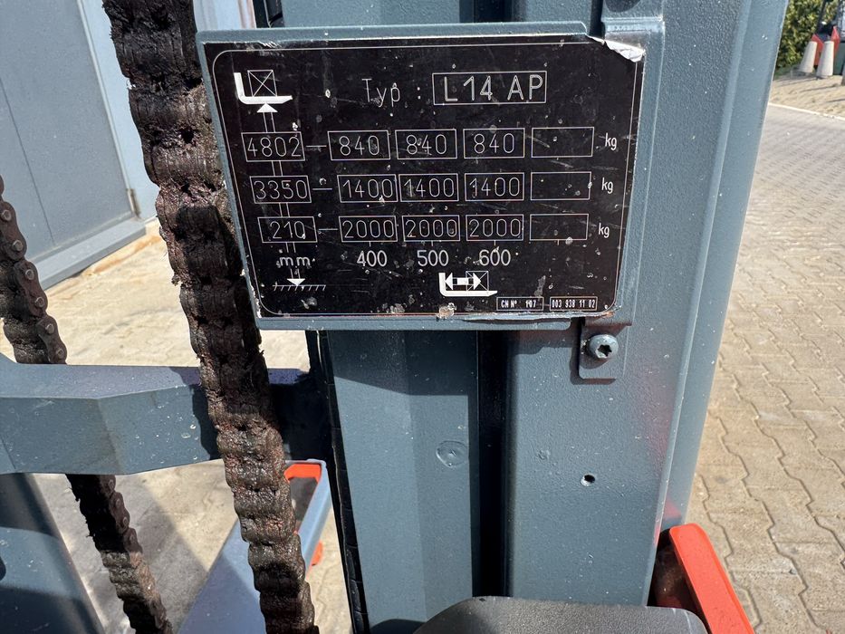 Paleciak elektryczny Linde L 14 Ap 2018 r 480 cm 1400 kg wózek Linde