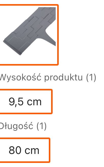 Palisada płotek RATTAN PALISADE dekoracja ANTRACYT  14szt.