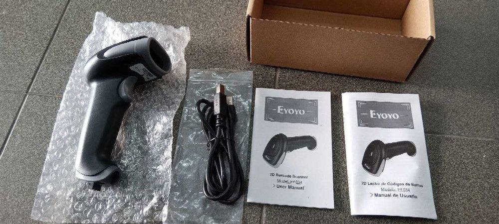 Leitor de código de barras QR portátil. IP54. NOVO na caixa.