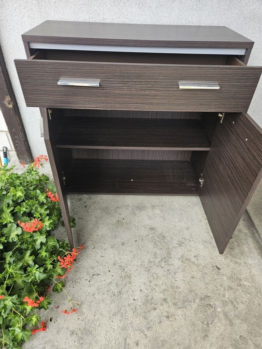Zestaw mebli dwie komody i szafka rtv wenge black red white
