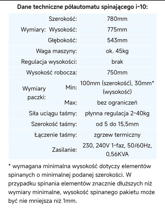 wiązarka, bandownica, paskarka StraPak i-10 stan bardzo dobry