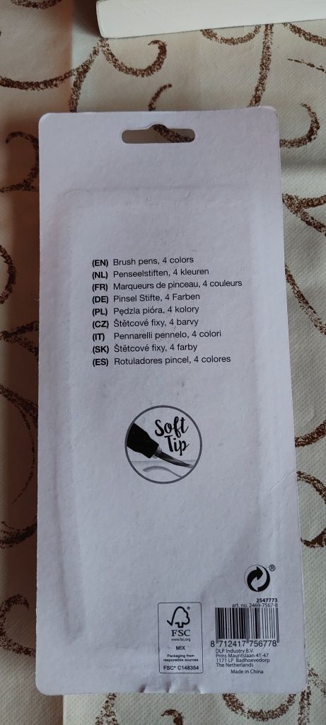 Zestaw pisaków pędzelkowych (brush pens) – 4 kolory – NOWE