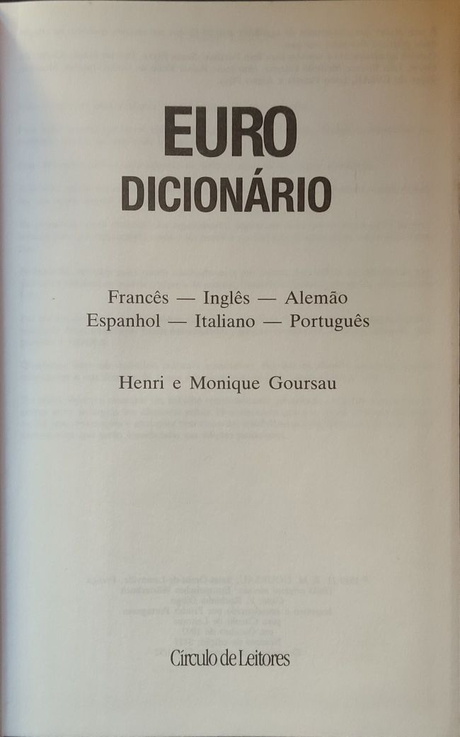 Dicionário EURO ®1992