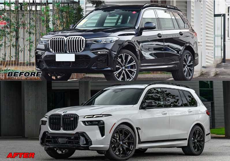 Рестайлинг M60i LCI 2023+ для BMW X7 G07 (2018-2023) фары, фонари