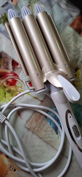 Плойка потрійні хвилі укладання голлівудські хвилі керамічне покриття