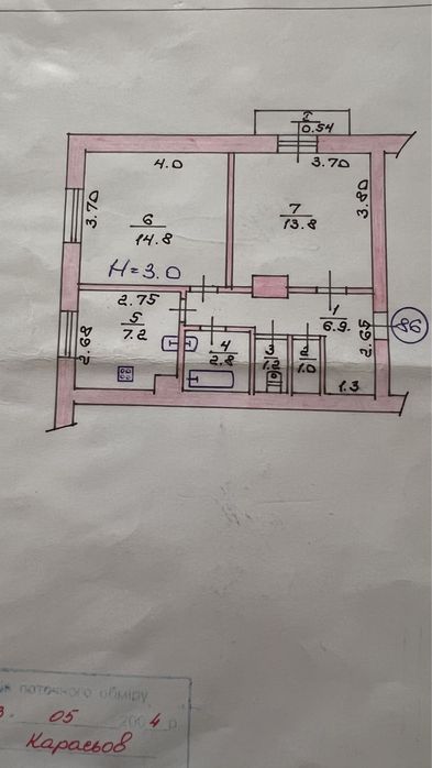 Гагарина.96 квартал.С Автономным отоплением 2х комнатная.Красная линия