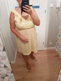 New look sukienka żółta na lato r 44 bawełna 100%