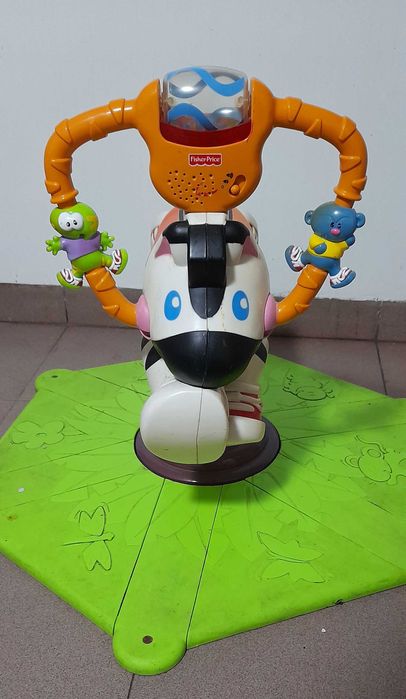 Zebra ginástica "saltitão"com luzes e música BARATO(brinquedo criança)