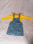 Sukienka jeansowa+body roz 80
