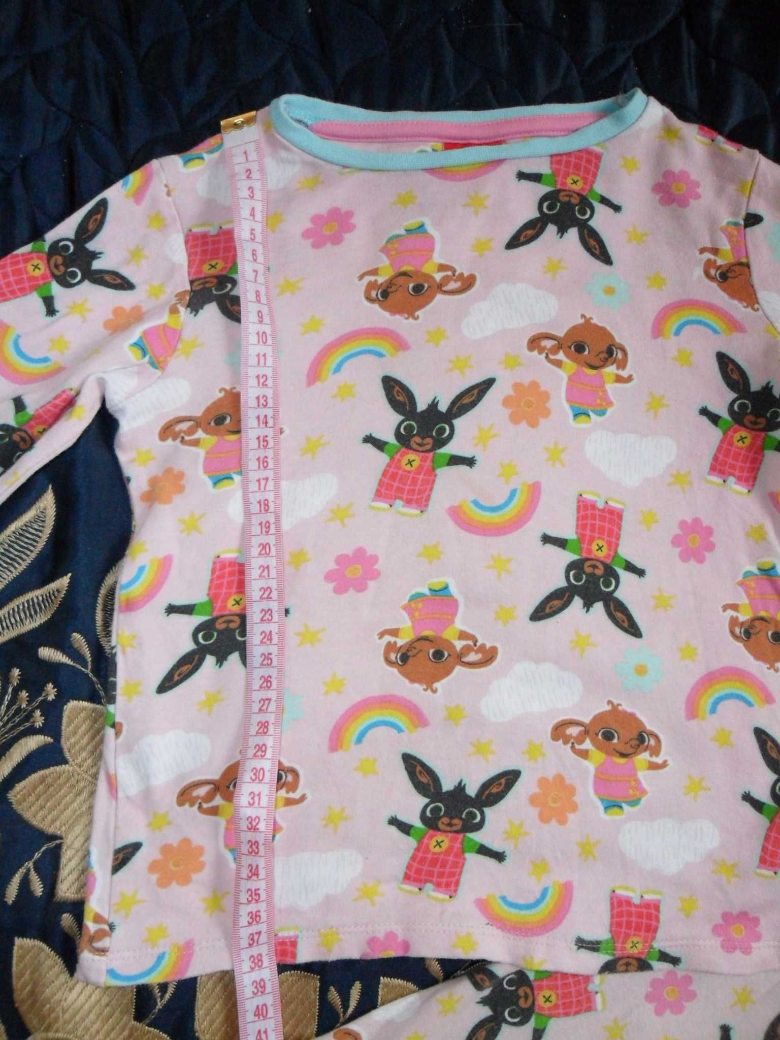 Хлопковая пижама с кроликами 5-6 лет, піжама